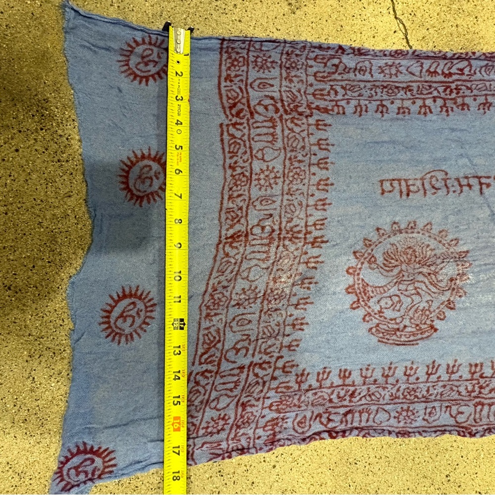 light blue cotton prayer shawl - Picture 5 of 6